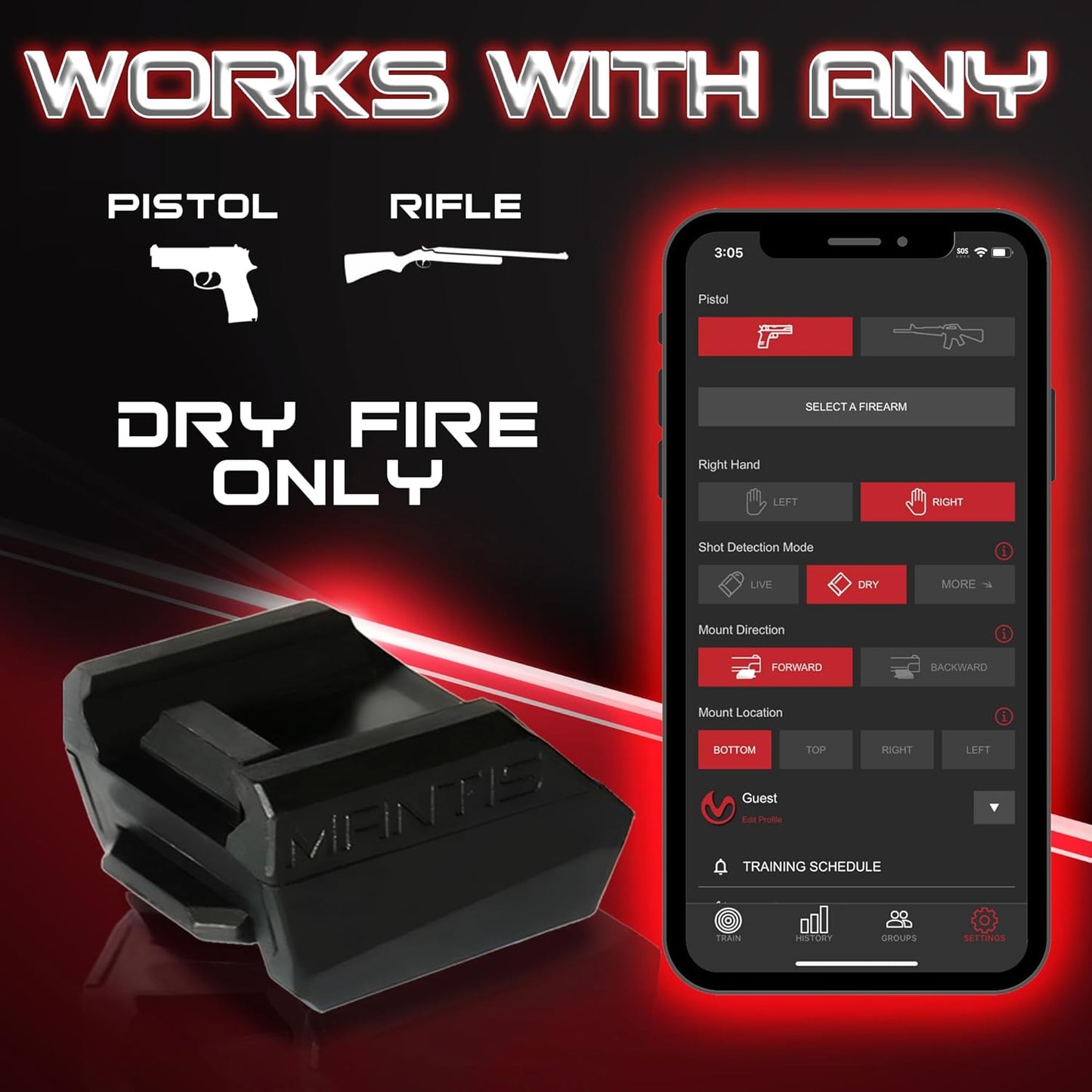 Mantis X2 | Shooting Practice at Home | Works with Pistol or Rifle
